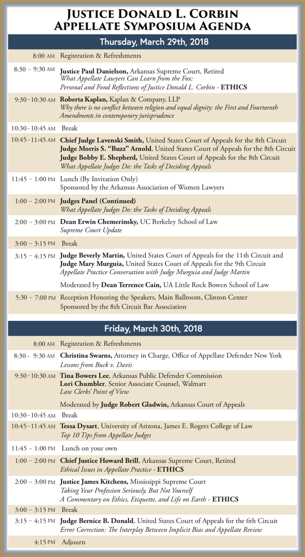 2018 Corbin Symposium Speakers