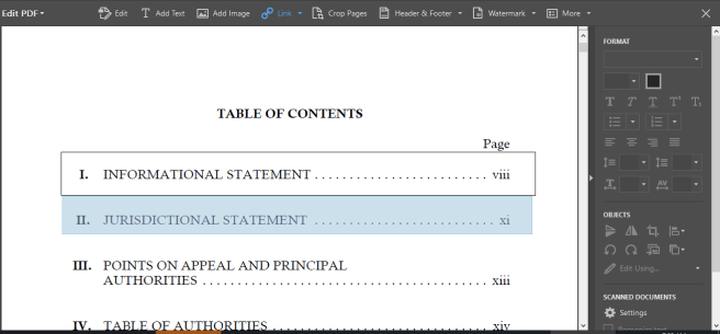 Creating Hyperlinks in Arkansas Appellate Briefs - Step 3
